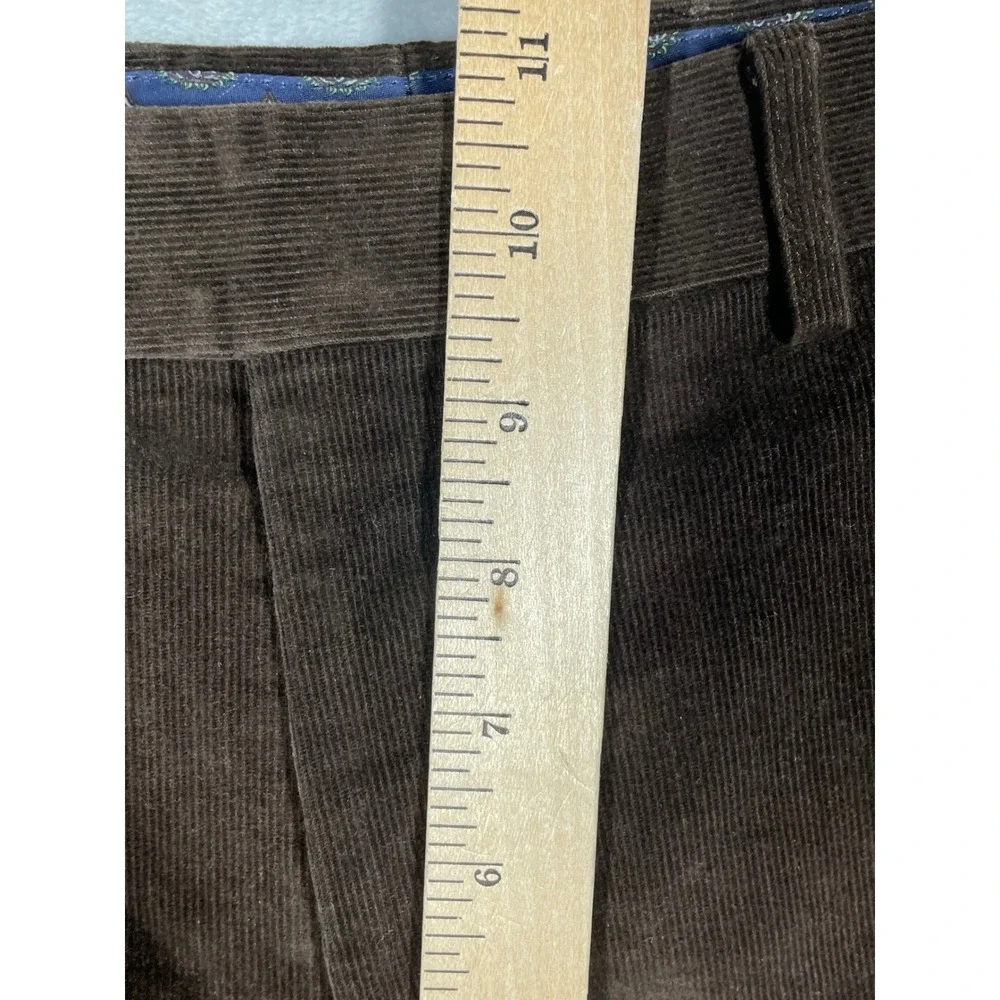 Lauren Ralph Lauren Mens Brown Corduroy Straight Leg Trousers Pants 39x29